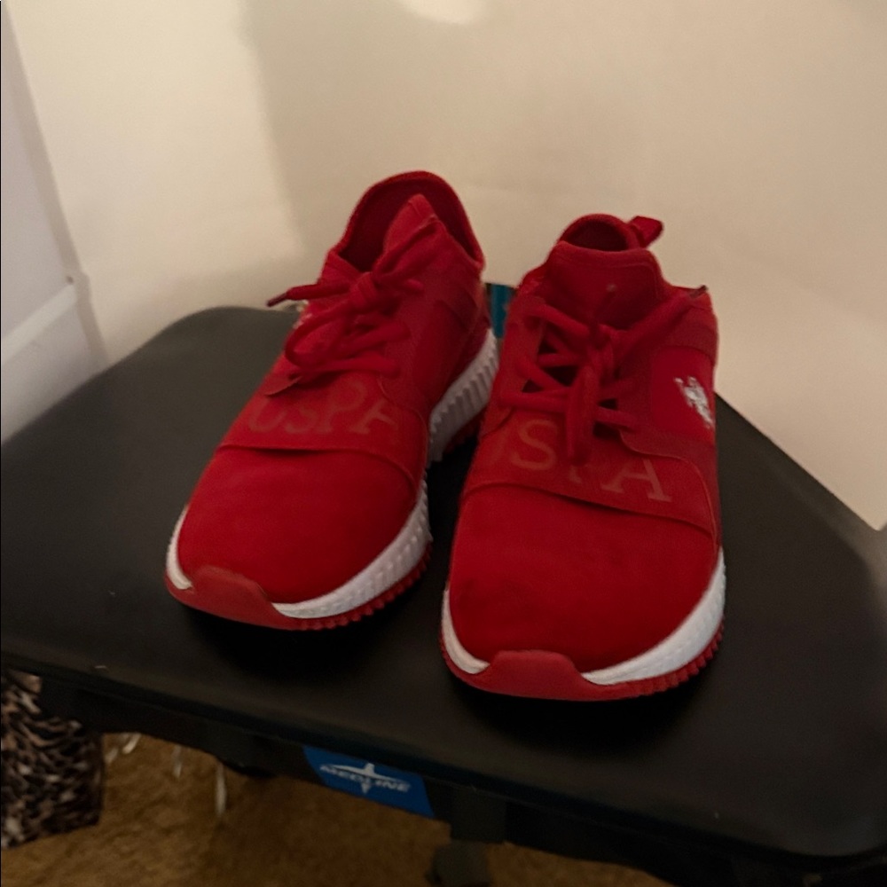 Red USPA Sneakers size 7.5. , Comfortable,Stylish ,Fantastic training shoes